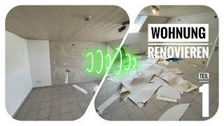 Wohnung renovieren Teil 1: Spachteln Schleifen Vorbereiten //  DIY VLOG Baustelle //
