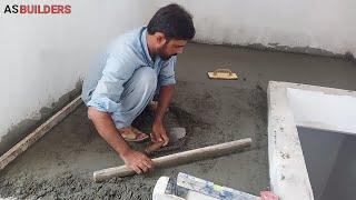 How To FLoor Plaster || Floor Plastering Techniques || Floor Tiles  || TilesDesign-[As builders]