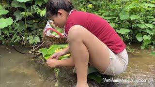 Full videos 30 days camping in rainy day , harvesting, bathing, cooking outdoors