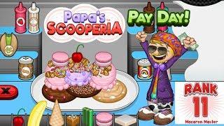 Papa's Scooperia: Unlock New Special! Chocoholic | Rank 11 Macaron Master Walkthrough Gameplay