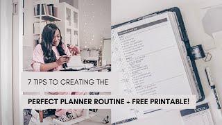 7 Tips To Create a Planner Routine and Stick To It + FREE PRINTABLE | At Home With Quita