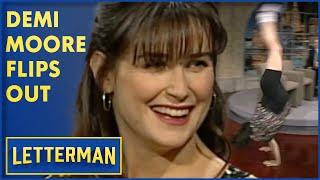 Demi Moore's Amazing Pregnant Gymnastics | David Letterman