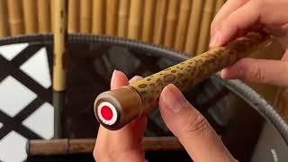 Meilu bamboo purple bamboo ox horn portable storage tube for incense