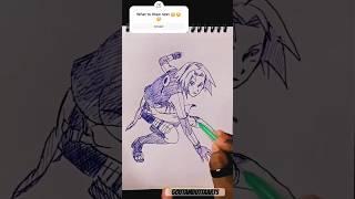 Speed drawing Stickman  Sakura  #shorts #anime #art  #viral