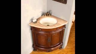 Corner Bathroom Sink and Cabinet