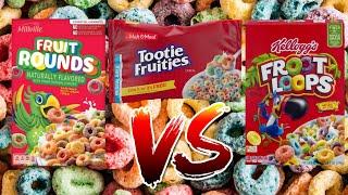 Froot Loops CEREAL WARS | Name Brand VS OFF Brand | Super Cereal Sunday #cereal #storebrand #review