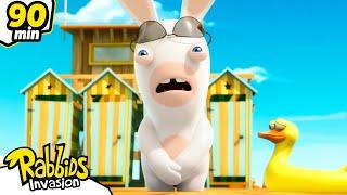 Rabbids' brat summer is now! | RABBIDS INVASION | 90 Min Compilation | Cartoon for kids