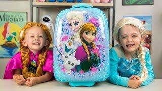 HUGE Frozen Backpack Surprise Toys Disney Princess Elsa Anna Fashems My Little Pony Kinder Playtime