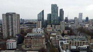 Clerkenwell's residentials and business district drone exploration.