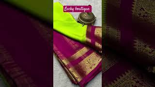 Semi Mysore silk @lucky boutique place order cnt:9994943724