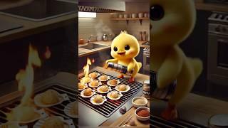 The duckling made roasted scallops for its little master.#ducklings #cute #pets #shorts
