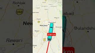 INDORE to SHIMLA route #train #map #short #city #newdelhi #shorts