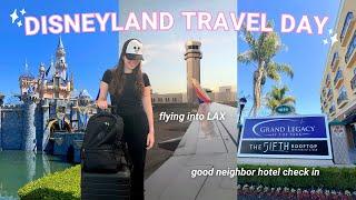 DISNEYLAND TRAVEL DAY VLOG – traveling to California, Grand Legacy Hotel, room unpacking & more!