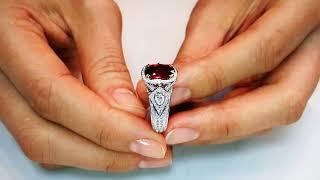 Unheated Gemfields Pigeon Blood Ruby  and 22K Prong 18K Spring Ring 3.03 carats by Kat Florence