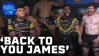 The Penrith Panthers end Joey's interview early: In the Sheds | NRL on Nine