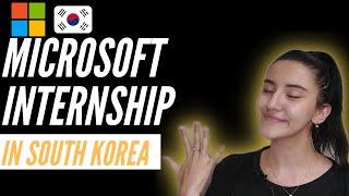MICROSOFT Internship in South Korea 