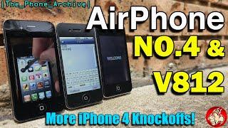 Here's the infamous iPhone 4 Clone - the AIRPHONE NO.4! (And looking at the V812 Thing)