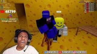 ishowspeed plays Cheese Escape in Roblox