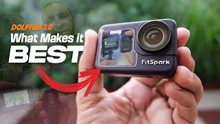 Best Budget Action Camera  FitSpark Dolphin 1.0 with Fitspark Wireless Mic and waterproof Body