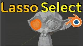 Lasso select (blender 3d tutorial)