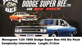 Monogram 1:24 1969 Dodge Super Bee 440 Six Pack - Kit Review