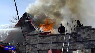 Commercial Building Fire West Jersey Street and Cherry Street in Elizabeth