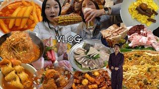 [콩불편] 구석구석 맛집 찾아 다니기🫛먹방브이로그(사시미, 유부마키, 수육, 순대국, 떡볶이, 갱시기죽, 장조림버터비빔밥, 콩불, 핫도그, 돼지꼬랑지) MUKBANG VLOG