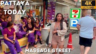 [4K] Massage Street - Central pattaya road, Buakhao - March 2023