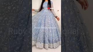 Tere waste falak se main Chand launga/organza anarkali frock/ anarkali kurti cutting/ long frock