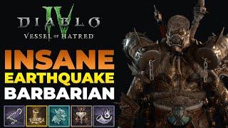 BEST Earthquake HOTA Barbarian Build Season 6 | Diablo 4 Vessel of Hatred