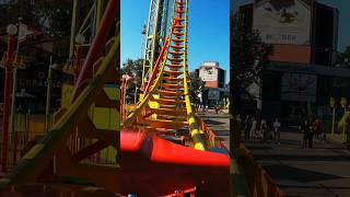 Going through 3 Inversions - but BACKWARDS! #rollercoaster #loop #thrill #shorts #wienerprater