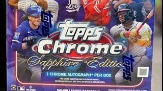 2024 Topps Chrome Sapphire Baseball Full 10 Box Case Break PYT #1