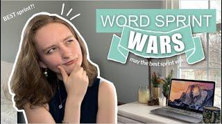 WORD SPRINT WARS?! the quest for the BEST writing sprint || a writing experiment & challenge vlog!