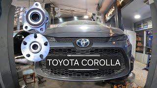 how to replace front wheel hub bearing ... toyota corolla 2019-2024 #alifix #suspensionsystem