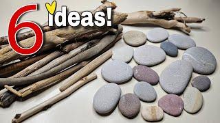 6 Great Ideas with What Nature Gives Us! Tree Branches And Pebbles ️