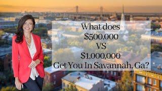 Savannah Ga Real Estate Home Values $500,000 vs $1,000,000