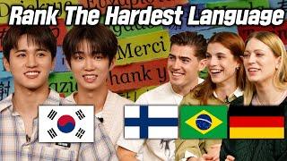 Rank Hardest Language Around The World ㅣ Finland, Brazil, Germany, Thailand, UK, Korea ㅣ FT. 8TURN