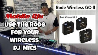 Use the RODE wireless GO II for you DJ microphones. Downsize your mic setup, but upgrade your sound.