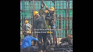 Hong Kong rebars Chinese friends working together. #construction #work #shortvideos