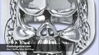 Men's Sterling Silver Skull Rings - theslangstore.com