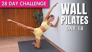 15 Min Wall Pilates Workout for Weight Loss | 28 DAY WALL PILATES CHALLENGE Day 18