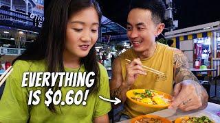 $0.60 Thai Street Food In Bangkok's Cheapest Night Market  (Better Than Jodd Fairs!)