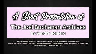 A Brief but Important JBA Presentation, By Sandra Romero. September 2, 2021