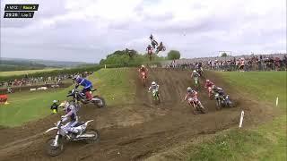 Oliver loses his podium changes in lap 1 of MX2 Race 2 #MXGPGreatBritain
