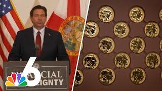 DeSantis signs bill recognizing gold, silver coins as legal tender in Florida