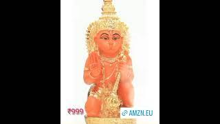 Gold Plated Terracotta Lord Hanuman Statue | with Pooja idol 5 inch Decorative Showpiece - 12 cm