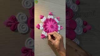 Rangoli designs for diwali simple and easy #rangolidesign #diwalirangoli #shorts