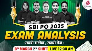 SBI PO Pre Exam Analysis 2025  | SBI PO 8th March 2nd Shift Paper Review | SBI PO Paper Analysis