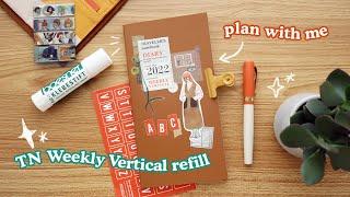 Plan with Me: Traveler's Notebook Weekly Vertical refill  | Abbey Sy