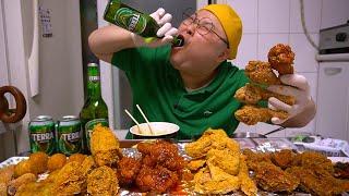 Korea various Chicken & Beer  (Fried Chicken) Mukbang Eatingshow